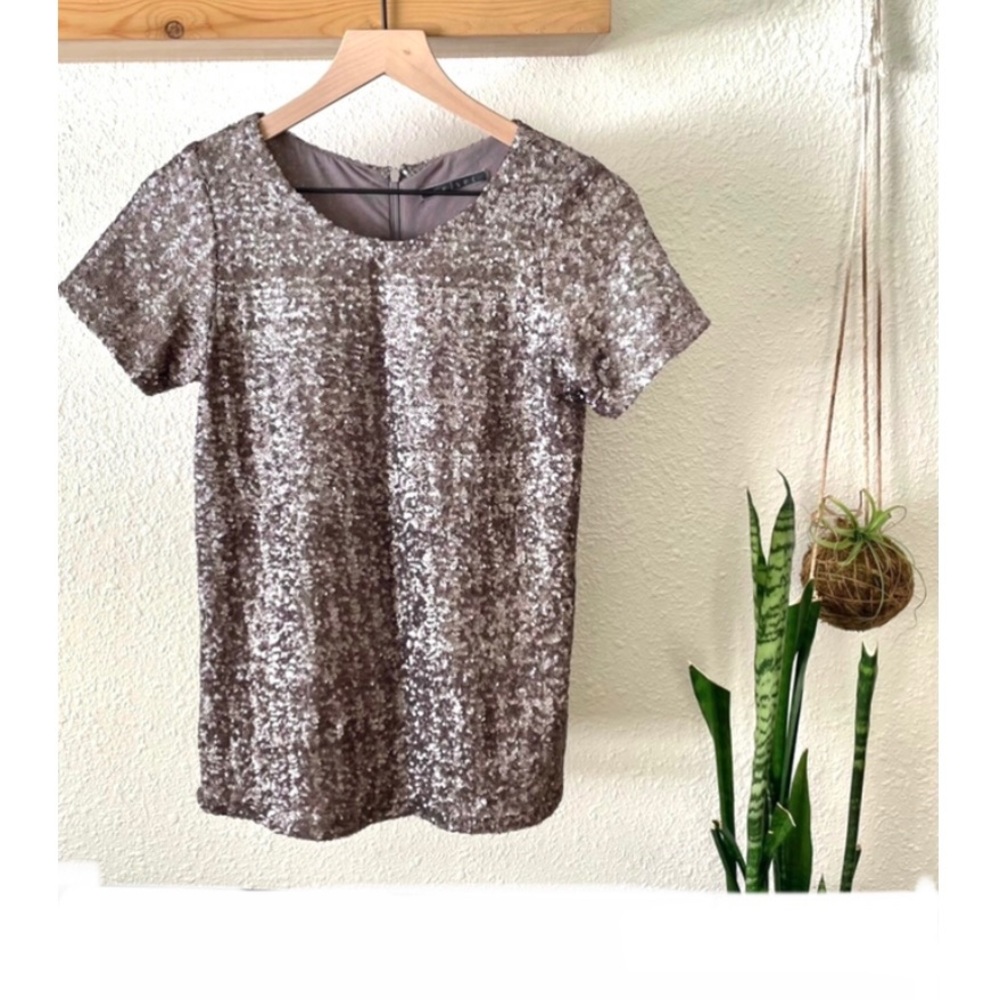 Velvet sequin top
